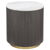 Jason White 2-piece Round Marble Coffee and End Table Set - Ornate Home