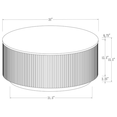 Jason White 2-piece Round Marble Coffee and End Table Set - Ornate Home