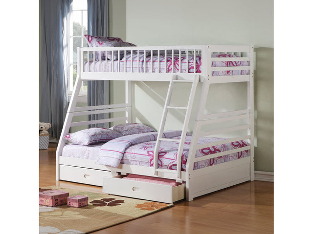 Jason White Bunk Bed (Twin/Full) - Ornate Home