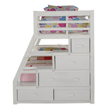 Jason White Twin/Full Bunk Bed - Ornate Home