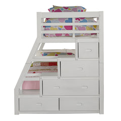 Jason White Twin/Full Bunk Bed - Ornate Home