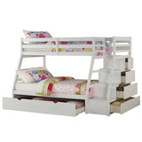 Jason White Twin/Full Bunk Bed - Ornate Home