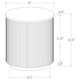 Jason White and Charcoal Round Marble Top End Table - Ornate Home