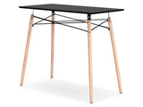 Jaspeni Black/Natural Home Office Desk (Online Special Price) - Ornate Home