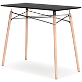 Jaspeni Black/Natural Home Office Desk (Online Special Price) - Ornate Home