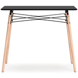 Jaspeni Black/Natural Home Office Desk (Online Special Price) - Ornate Home