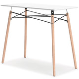Jaspeni White/Natural Home Office Desk (Online Special Price) - Ornate Home