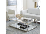 Jasper Coffee Table in Acrylic/White Glass/PSS - Ornate Home