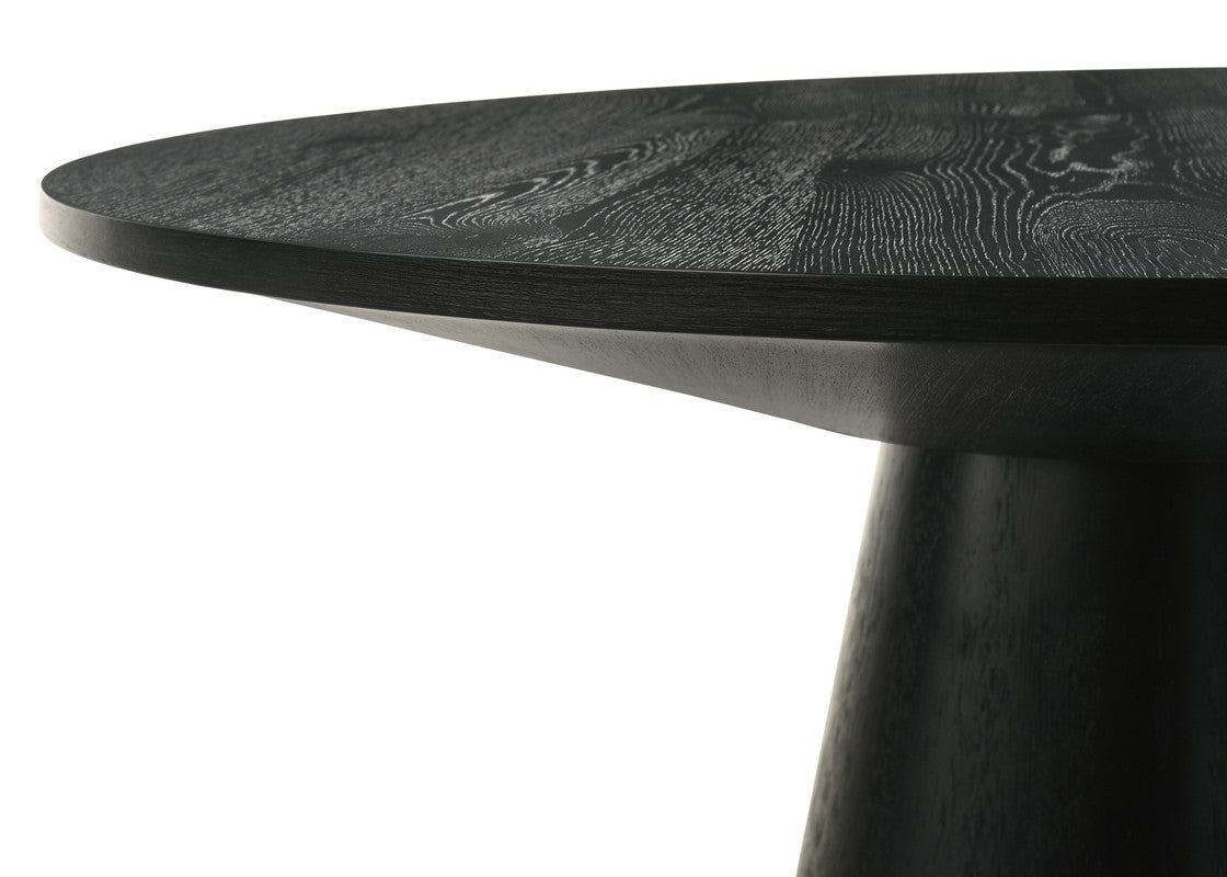 Jasper Ebony Black 47" 5-Piece Round Counter Height Dining Set - Ornate Home