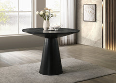 Jasper Ebony Black 47" Round Counter Height Table - Ornate Home