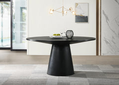 Jasper Ebony Black 47" Round Dining Table - Ornate Home