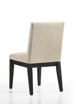 Jasper Ebony Black/Beige 19"W Fabric Dining Chair (Set of 2) - Ornate Home