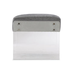Jasper Grey/Acrylic Fabric Ottoman - Ornate Home