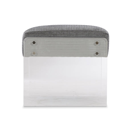 Jasper Grey/Acrylic Fabric Ottoman - Ornate Home