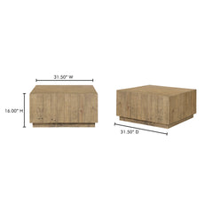 Jasper Natural Coffee Table - Ornate Home