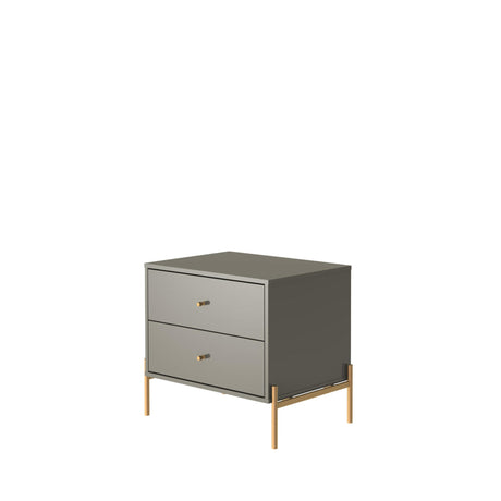 Jasper Nightstand in Grey Gloss - Ornate Home