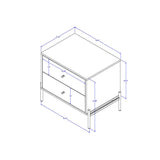 Jasper Nightstand in Grey (set of 2) - Ornate Home