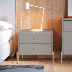 Jasper Nightstand in Grey (set of 2) - Ornate Home