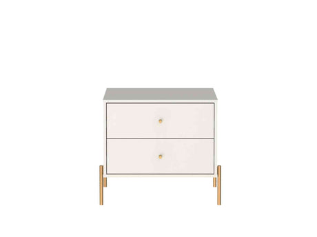 Jasper Nightstand in Off White Matte - Ornate Home