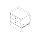 Jasper Nightstand in Off White (set of 2) - Ornate Home