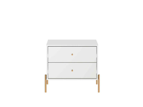 Jasper Nightstand in White Gloss - Ornate Home