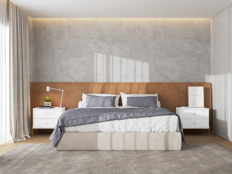 Jasper Nightstand in White Gloss (set of 2) - Ornate Home