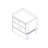 Jasper Nightstand in White Gloss (set of 2) - Ornate Home