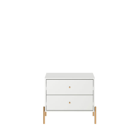 Jasper Nightstand in White Gloss (set of 2) - Ornate Home