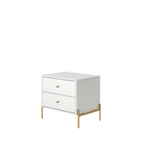 Jasper Nightstand in White Gloss (set of 2) - Ornate Home