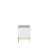 Jasper Nightstand in White Gloss (set of 2) - Ornate Home
