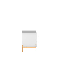 Jasper Nightstand in White Gloss (set of 2) - Ornate Home
