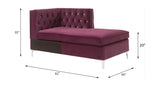 Jaszira Burgundy Velvet Modular Sofa Units / Create your own Style - Ornate Home