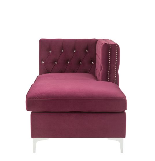 Jaszira Burgundy Velvet Modular Sofa Units / Create your own Style - Ornate Home