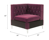 Jaszira Burgundy Velvet Modular Sofa Units / Create your own Style - Ornate Home