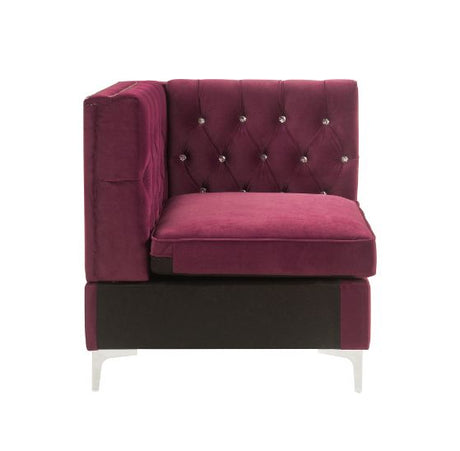 Jaszira Burgundy Velvet Modular Sofa Units / Create your own Style - Ornate Home