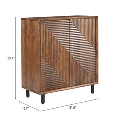 Jatil Walnut Cabinet - Ornate Home