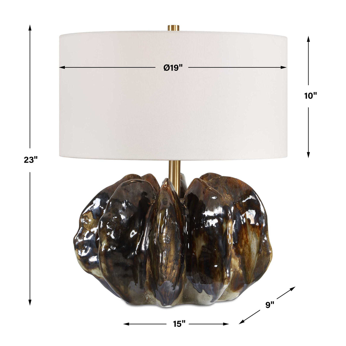 Jaudon Brown Glass Table Lamp - Ornate Home