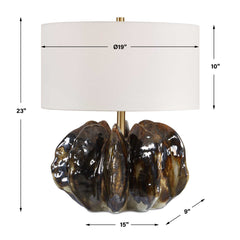 Jaudon Brown Glass Table Lamp - Ornate Home