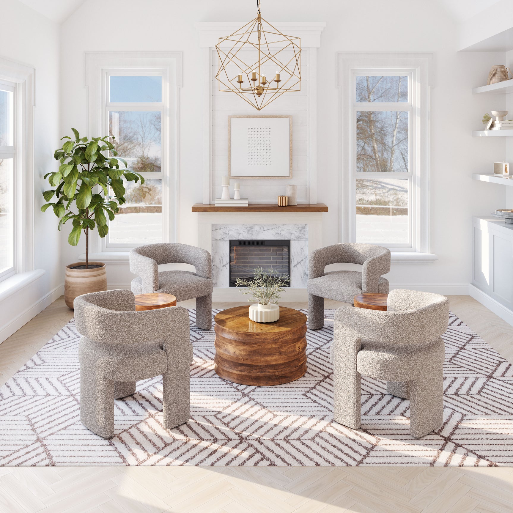 Java Sandy Beige Accent Chair - Ornate Home