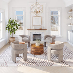 Java Sandy Beige Accent Chair - Ornate Home