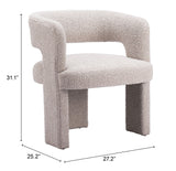Java Sandy Beige Accent Chair - Ornate Home