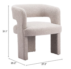 Java Sandy Beige Accent Chair - Ornate Home