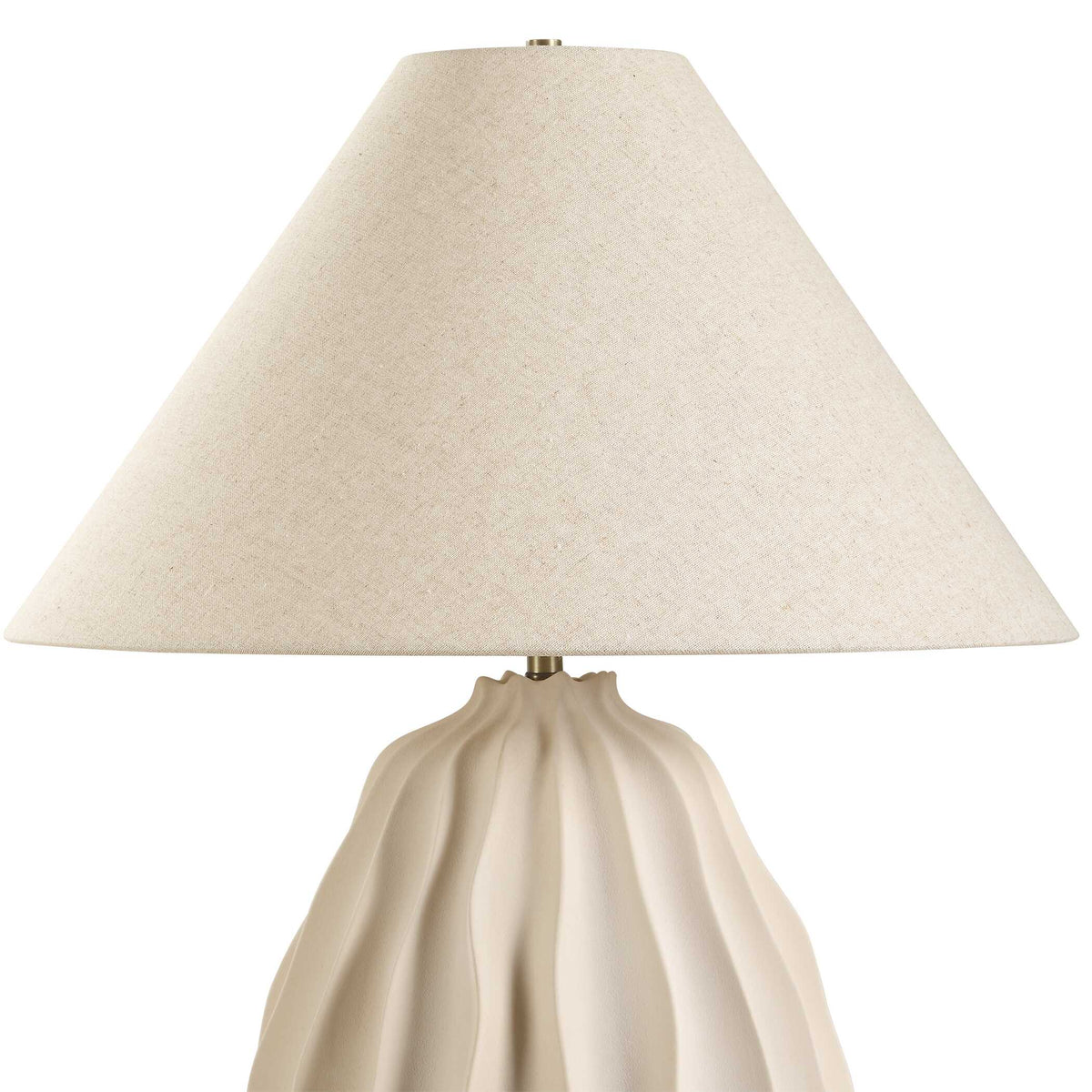 Javary Matte Beige Table Lamp - Ornate Home