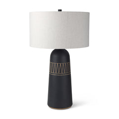 Javier Black/Cream Base Table Lamp - Ornate Home