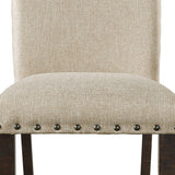 Jax Cherry 7-Piece Dining Set with Table & 6 Upholstered Side Chairs - Ornate Home