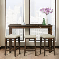 Jax Cherry Bar Table Set (Table + Three Stools) - Ornate Home