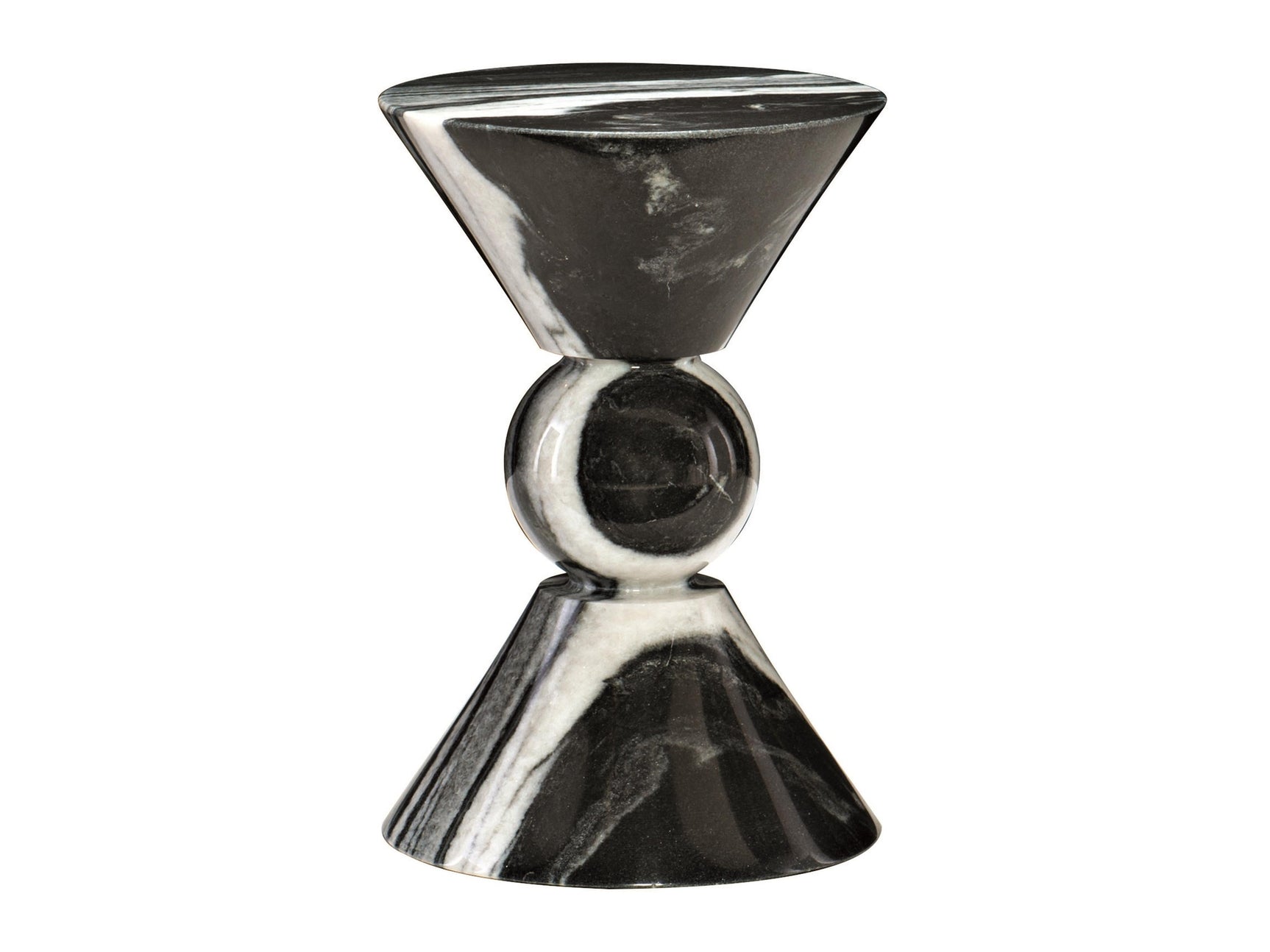 Jax Honed Black-White Accent Table - Ornate Home