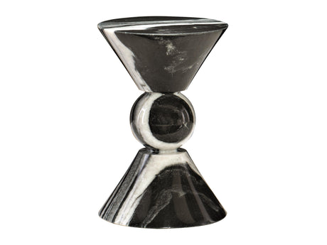 Jax Honed Black-White Accent Table - Ornate Home