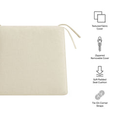 Jax Linen Fabric Dining Chair Seat Cushion - Ornate Home