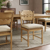 Jax Oatmeal Stripe Fabric Dining Chair Seat Cushion - Ornate Home